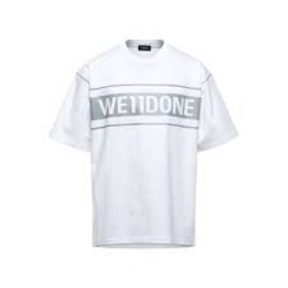 We11done White Reflective T-Shirt